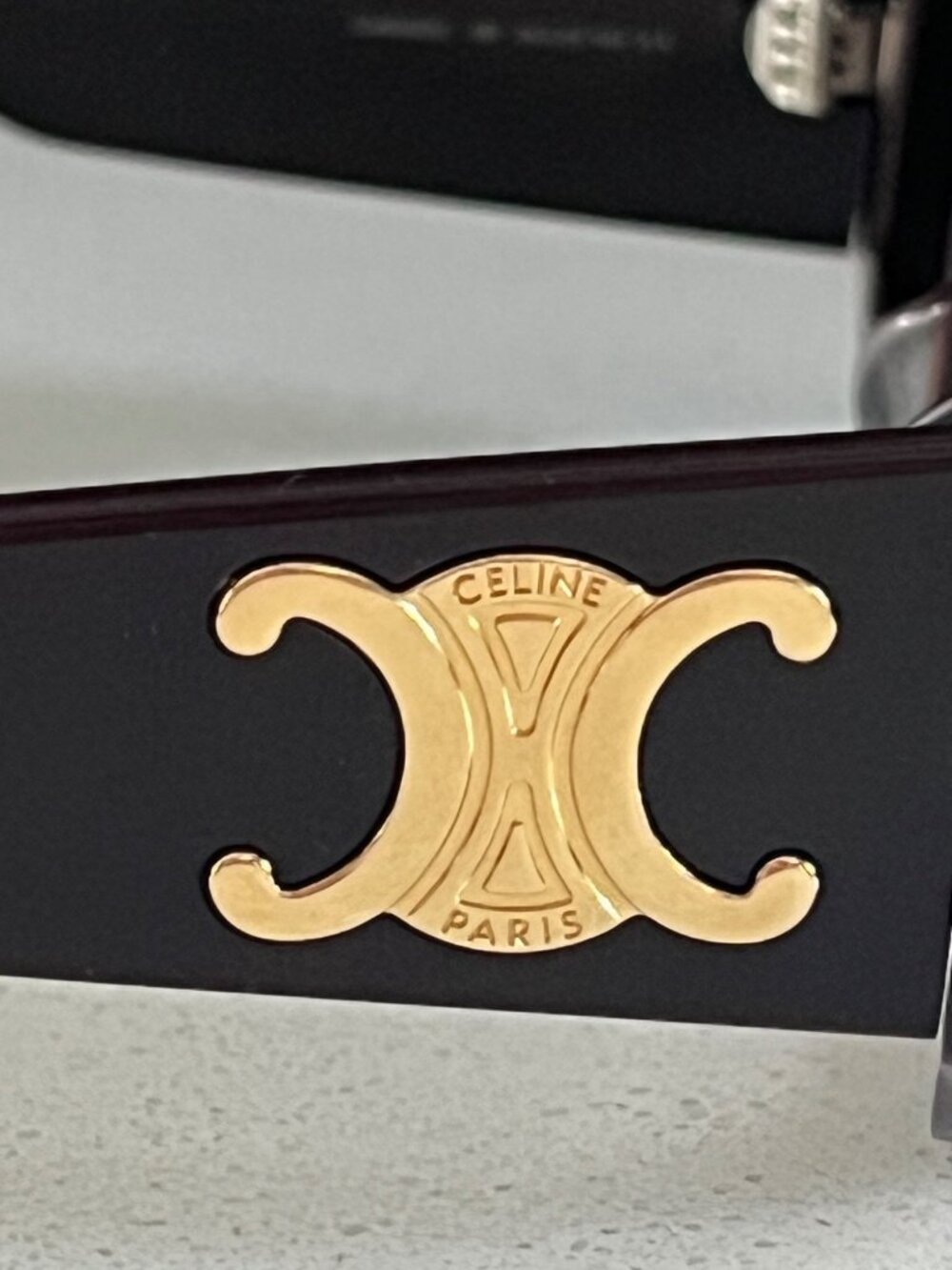 Celine CL40305U 48F Gradient  Deep Purple bold round sunglasses gold logo - Picture 7 of 10